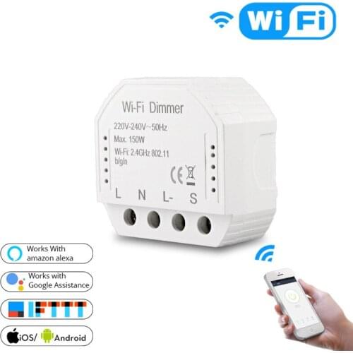 Home DIY Smart WiFi Light LED Dimmer Switch Smart Life APP Remote Control Works With Alexa Echo Google 1/2 Way Switch