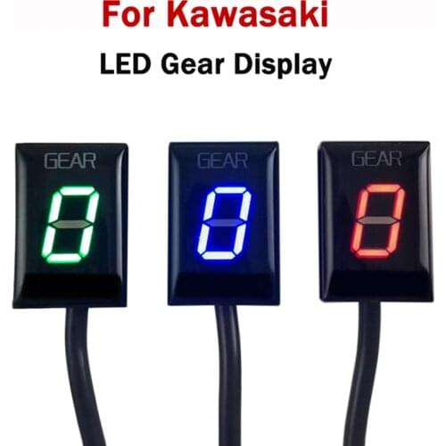 Universal Motorcycle LED Indicator Digital Speed Gear Display For Kawasaki ZX6R ZX10R ER6N ER6F Ninja 250R 650R Z750 Z1000