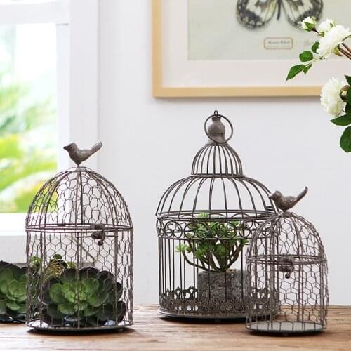 Vintage retro metal small bird cages for decoration