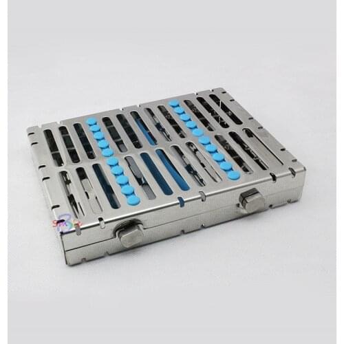 10Grid Dental Sterilization Cassette Rack Surgical Instruments Holder Tray Stand Autoclavebale Detachable Box