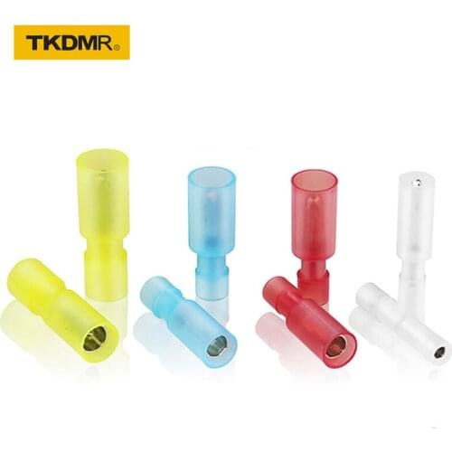 25/20/15/10/5pcs bullet logo wire electrical connector male and female crimp insulated nylon wire connector butt terminal