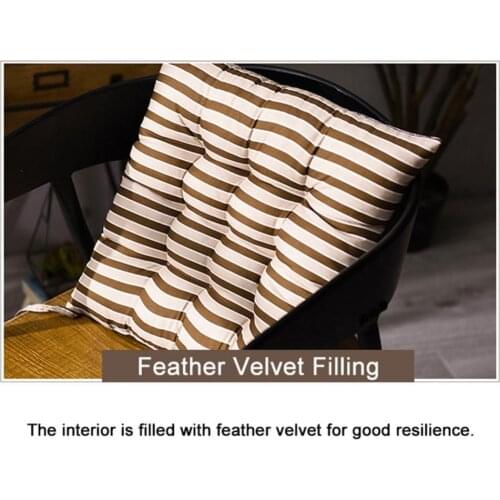 40x40cm Soft Stripe Chair Seat Home Office Tie on Cushion Car Pad Pillow Mat
