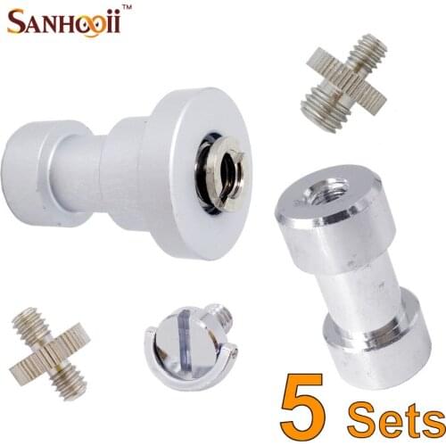 5sets 1/4 To 3/8" Male Female C-Ring Adapter Converter Screw For Camera Digital Tripod Mount Light Studio Accessory Gadgets ZM56