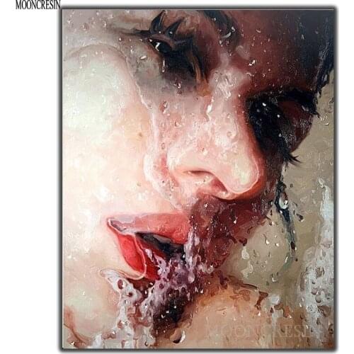 5D Diy Diamond Painting Cross Stitch Woman Taking Shower Needlework 3D Diamond Embroidery Full Round Mosaic Decoration Resin Kit