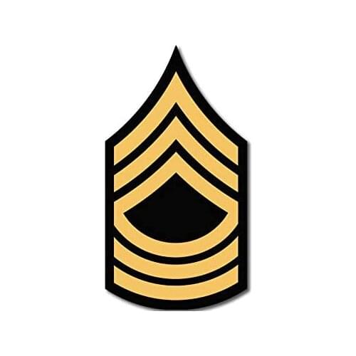 American Vinyl US Army Rank MSG Master Sergeant Sticker (SSI Logo Insignia)