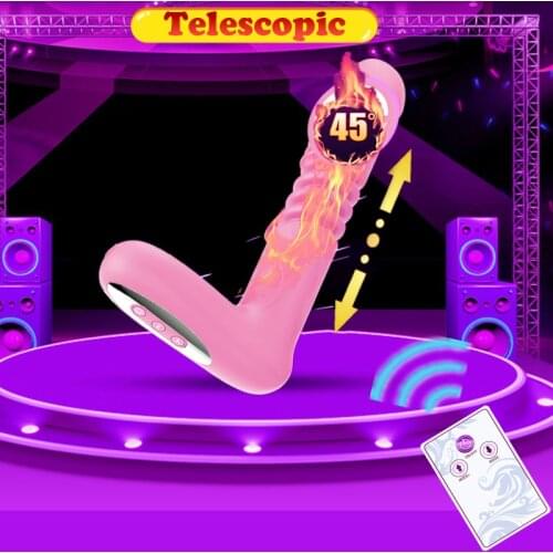 Anal Vibrator Remote Control Telescopic Prostate Massager Vibrating Butt Plug Erotic Toy Adult Sex Product Gay Anal Toys For Men