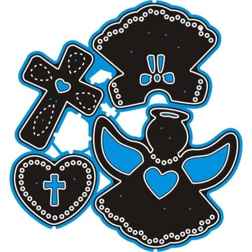 Angel Love Cross Metal Scrapbooking Cutting Dies Embossing Stencils for Scrapbooking Cutting StencilsHigh Quality and Brand New