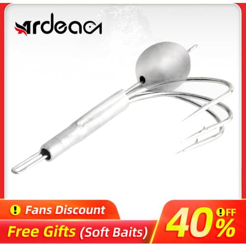 ARDEA Fishing Hook Bait Barb Fishhook Lure Tackle Box Size Carbon Steel eight claw hook Fishing gear accessories of Octopus hook