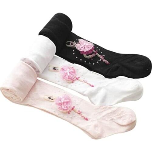 3 pieces of Cotton Ballet pantyhoses of girls (1-10T)