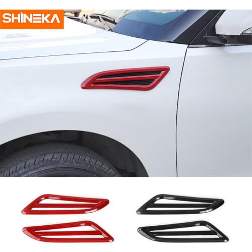 SHINEKA Side Body Front Wheel Fender Wing Air Vent Outlet Panel Decoration Cover Trim Frame For Nissan Patrol Y62 2017