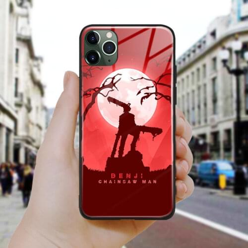 Chainsaw Man Denji art design Soft Silicone Glass Phone Case Cover Shell For iPhone SE 6 6s 7 8 Plus X XR XS 11 12 Mini Pro Max