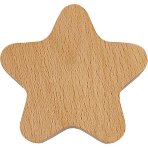 Nordic Wood Hook Home Decoration Star Moon Storage Rack Wooden Wall Hanger Coat Hook Storage Hanger Organizer M13