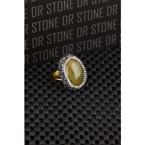 Dr Stone Natural Stone Women 'S Agate Stone Gold Plated Ring X20AR506 372884508