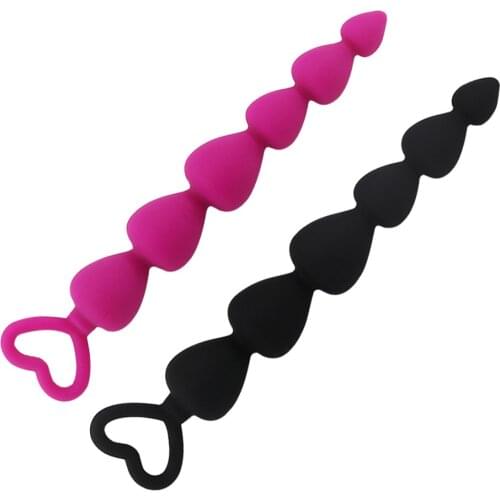 EXVOID Long Anal Beads Sex Toys for Women Men Gay Prostate Massager Erotic Anal Plug Silicone Sextoys Butt Plug for Beginner