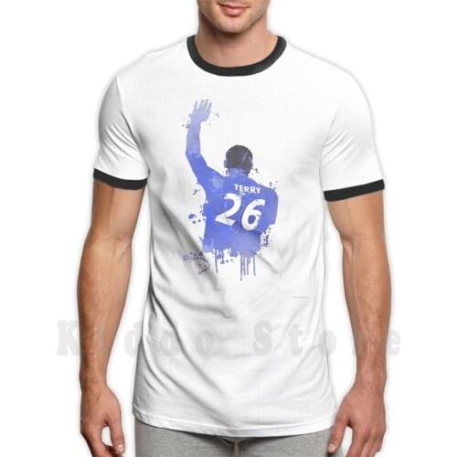 John Terry-Legend Art T Shirt Cotton Men DIY Print Cool Tee John Terry Football Football Art England