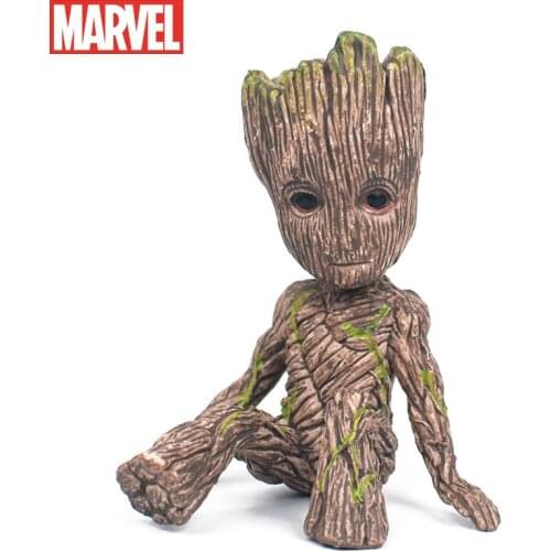 6cm Marvel Avengers figma Sitting Posture Groot Tree Baby Decoration Model Guardians of the Galaxy 2 Action figre Boutique Toys