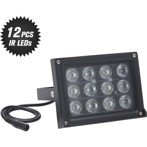 12 LED illuminator Light CCTV 50m IR Infrared Night Vision Auxiliary Lighting Outdoor Waterproof For CCTV Surveillance Camera