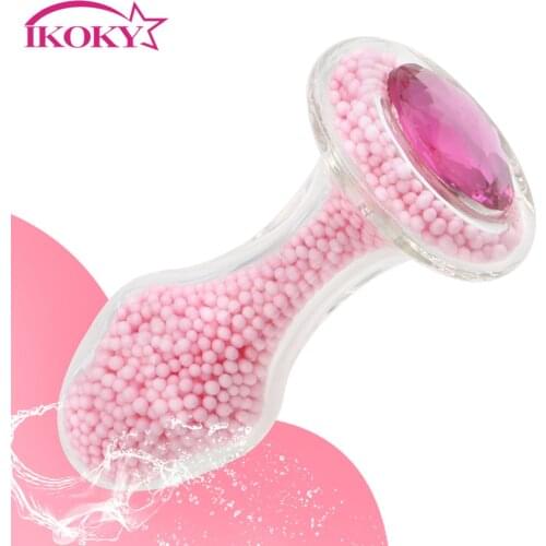 IKOKY Glass Anal Plug Butt Plug Foam Decor Adults Sex Shop Sex Toys For Women/Man Anal Dildo Anal Sex Erotic Toys Crystal