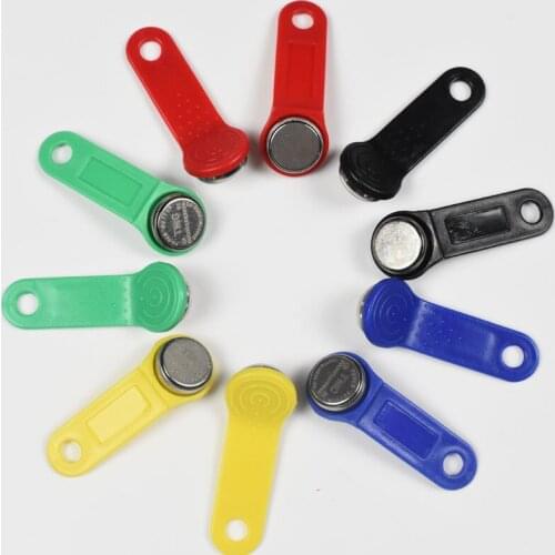 20pcs/Lot 1990A-F5 TM Card TM Sauna Lock Card Dallas Ibutton Touch Memory Button with Handle For Guard Tour System