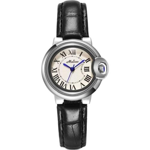 Leather High quality Letter Fashion Big Lady Quartz Orange Black Watch Birthday Valentines Day Gift