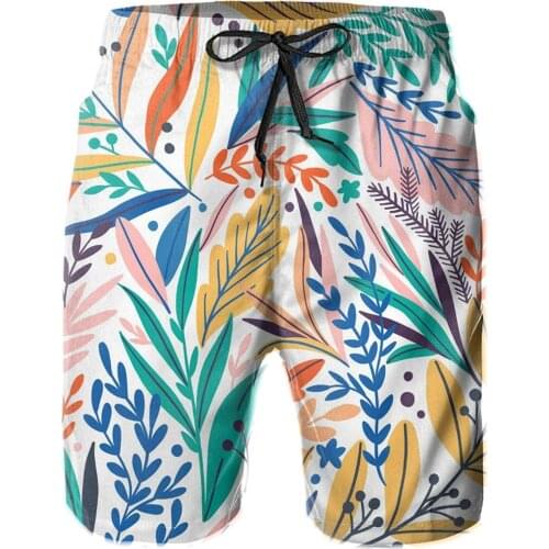 Red Kitchen Pattern Flat Illustration Mens Swim Trunks Athletic Basketball Shorts Casual Exercise Bathing Suits