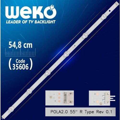 LG INNOTEK POLA2.0 55 R-TYPE, REV 0.1 - 6 LED 54.8 CM - (WK-307)