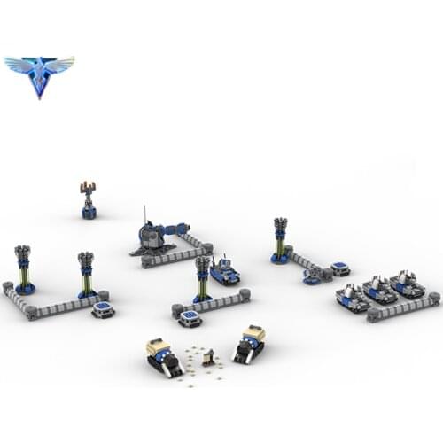 Hot military WWII technic US army Red alertes weapons Patriot Missile Light Tower Crack Maker Machine gun bricks moc block toys