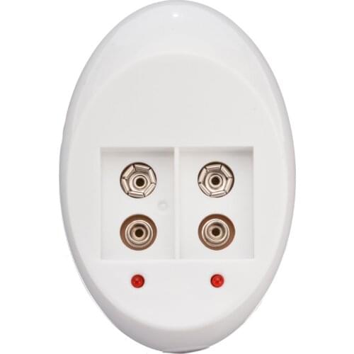 Mayitr 1pc Portable Battery Charger US Plug Smart Charger With LED Light for 9V Li-ion/NI-MH/NiCd Rechargeable Batteries