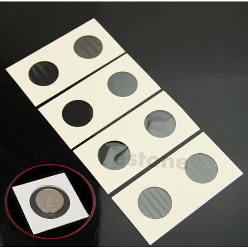 New 50PCS Square Cardboard Coin Holders Coin Supplies Coin Album Collection Lighthouse Stamp Coin Holders Cover Case Storage