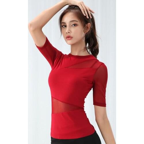 Latin Dance Clothing Female Practice Clothes Long-Sleeved Tops Women Dance Clothes Standard Ballroom Dance Bottom Shirt DWY2126