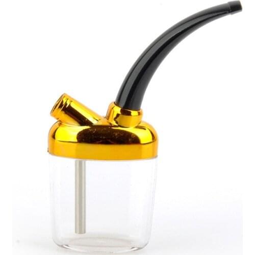 New Arrival Bottle Water Pipe Portable Mini Hookah Shisha Tobacco Smoking Pipes Men Gift for Health care Plastic Tube Filter