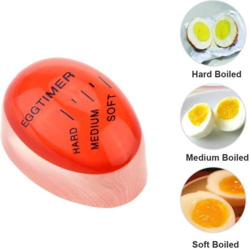 Portable Color Changing Mini Egg Timer Soft Hard Boiled Calibration Cute Kitchen Cooking Tools Baking Accessories