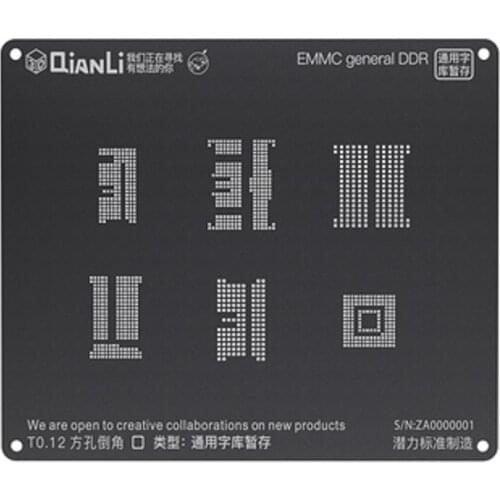 Qianli iBlack 3D BGA Reballing Stencil Kit for Android Qualcomm EMMC DDR MTK 6582 MSM8916 8917 8909 8939 8953 8940 Kirin 665 659