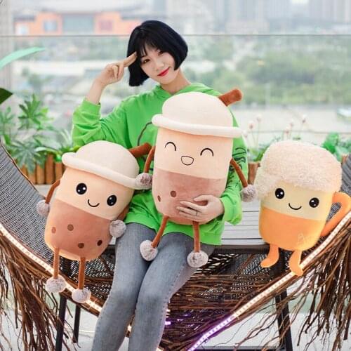 Real Life Plush Food Cute Stuffed Cartoon Snack Pillows Cushion Props Milk Tea Kids Toys Birthday Girl ValentineS Day Gift