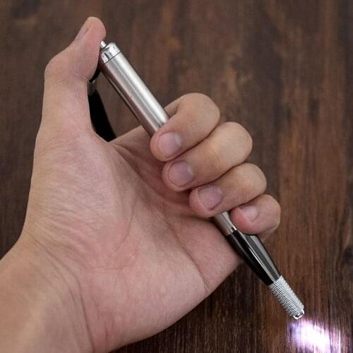 Manual Microblading Tattoo Eyebrow Pen Makeup Tool Blade Holder with LED Light Eyebrow Manual Tattooing Pen For Tattoo Needle