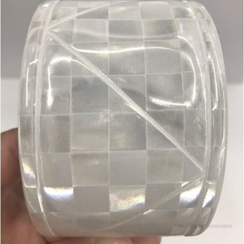 5CM accessories highlight reflective strip silver checkered pattern Warterproof PVC tapes Reflective Strip 50 meters/roll