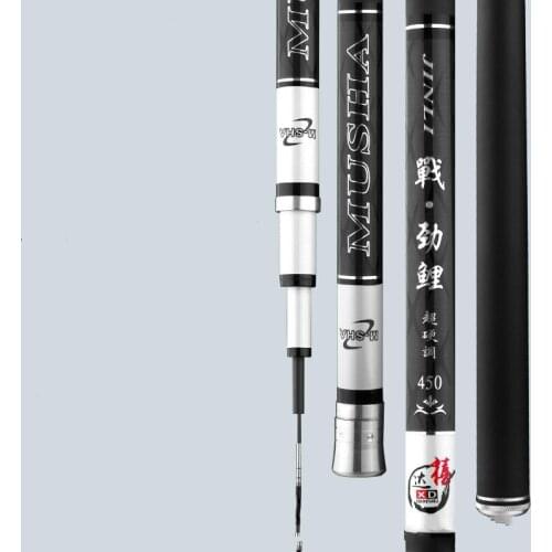 Carbon Fiber Taiwan Fishing Rod Telescopic Hand Pole 28tone Long Section Fishing Pehce 3.6M-7.2M Carp Fishing Canne Feeder Pesca
