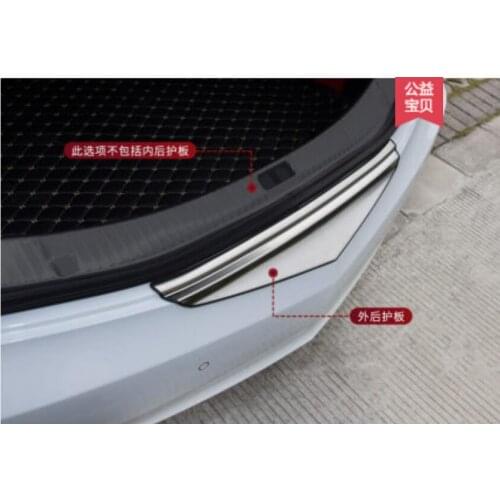 Stainless Steel Outer Rear Bumper Protector Sill Plate For Cadillac XTS 2013 2014 2015