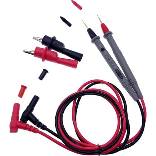 1 pair 10A 20A Digital Multimeter probe Needle-tip Universal test leads with Alligator clip