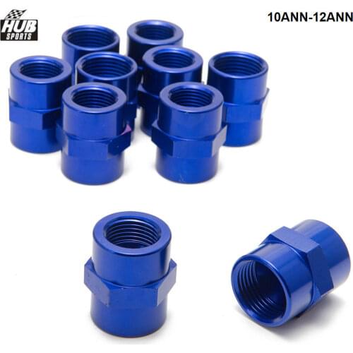 10PCS/LOT Fitting Flare Reducer Female -12 AN to Female -10 Blue Flare Reducer Fitting Adapter HU-10ANN-12ANN