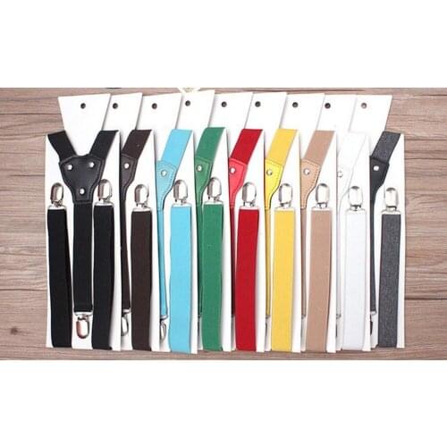 120pcs/lot 2.5*105cm 9 color adult Elastic Y Suspenders/rivet 3 clip Suspenders