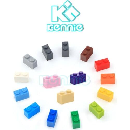 1200pcs/lot Kennie NO.3004 Bulk color Parts bulk 1X2 high brick Particles Classic Small Building Blocks Parts DIY toys 1K