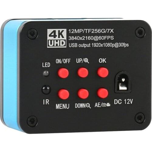 2020 12MP 4K 1080P USB HDMI Electronic Digital Industrial Video Microscope C Mount Camera For Phone SMD CPU PCB Repair Soldering