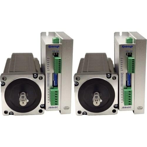 2Axis NEMA34 stepper motor 12N.m(1715oz-in) shaft diameter 12.7/14mm 6.0A and Driver AC18-80V/DC24-110V 2.0-6.0A 256Micro