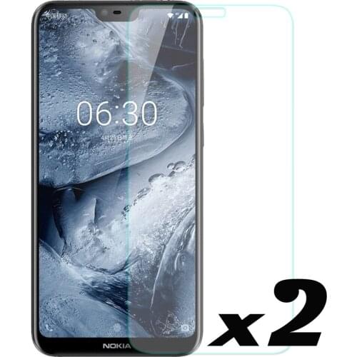 2pcs/lot 9H HD Tempered Glass Screen Protector Explosion-proof Front Guard Glass Films For Microsoft Nokia X6 2018/6.1 Plus 2018