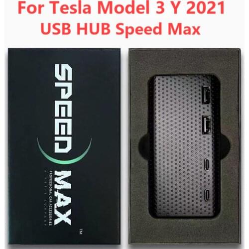 23W Tesla Model 3 Y 2021 Car Accessories USB Splitter Hub For Tesla Model 3 / Y HUB Docking Station Speed Hub Extender Charger