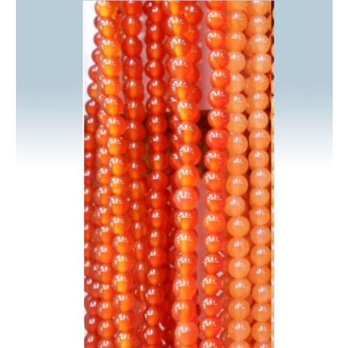 New!4/6/8/10/12MM Pure Crystal Natural Orange Red Stone Beads For Jewelry Making Diy Bracelet Necklace wholesale