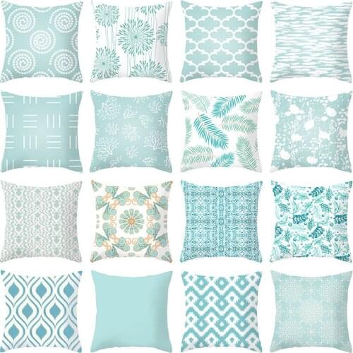 Boho Mint Green Pillow Case Decorative Cushion Cover 45*45cm Modern Geometry Printing Pillowcase Sofa Couch Throw Pillows Cover