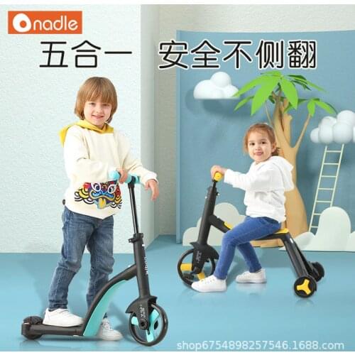 Children Balancing Scooter Tricycle 3 Wheel Folding Kick Scooter Kids Adjustable Height Foot Scooters Hoverboard