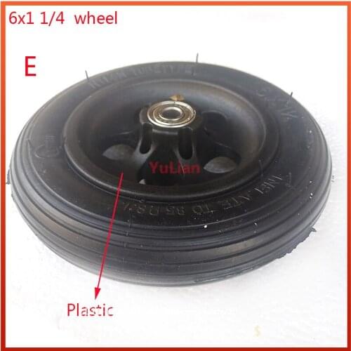 6" Pneumatic Wheel With Inner Tube For Kickscooter Scooter Wheel Size 6x1 1/4 Aluminium Alloy Hub Width Inflated Tube Wheel